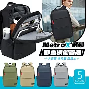 MetroX系列 都會機能首選 15.6吋 大容量筆電後背包 蜂巢透氣背墊/多格層/防潑水 抹茶綠