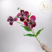 【Floral M】莫內花園愛麗絲鳶尾花英倫紅仿真花花材（1入組）