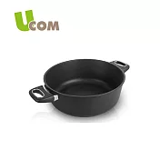 【瑞康屋UCOM】丹麥黑魔法晶鑽不沾雙耳湯鍋28cm無蓋(電磁爐可用)