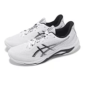 Asics 排球鞋 Netburner Ballistic FF 4 男鞋 女鞋 白 黑 緩衝 室內運動 亞瑟士 1053A070100 23.5cm WHITE/BLACK