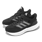 adidas 慢跑鞋 Ultrarun 5 EL C 中童 小朋友 魔鬼氈 運動鞋 愛迪達 IF4151 16.5cm BLACK/WHITE