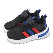 adidas 慢跑鞋 Racer TR23 EL I 小童 學步鞋 黑 藍 紅 魔鬼氈 愛迪達 JH9568 13.5cm BLACK/BLUE