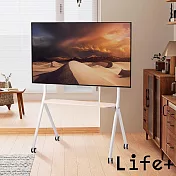 Life+ 32-75吋可調節移動式液晶電視架/電視立架/電視掛架_2款任選 _YSTC-03S鋼琴白