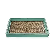 【C’est Chic】綠波廊手編藤面方茶盤-幅35cm-3色可選 風化藍綠