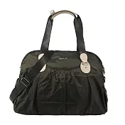 agnes b.輕巧抓皺口袋旅行袋 大/墨綠