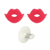 ZUUTii｜一吻即淨-溫感海綿(海綿兩入+專用吸盤一入組) /熱情紅*2