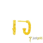 【Just Gold 鎮金店】金縷之環 黃金耳環