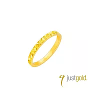 【Just Gold 鎮金店】幾何光芒 黃金戒指 港圍 11  金色