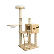 【Petpals】太空艙頂級原木跳台-7層(貓跳台/貓窩/貓爬架/貓樹/貓咪跳台/貓抓柱)