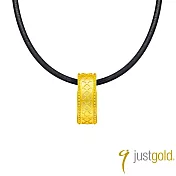 【Just Gold 鎮金店】雙影-寬 黃金吊墜(不含鍊)