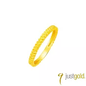 【Just Gold 鎮金店】良緣．穗語-窄 黃金對戒 港圍 11  金色