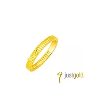 【Just Gold 鎮金店】良緣．竹夢-窄 黃金對戒 港圍 9  金色