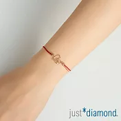【Just Diamond】Rosy wishes-交織心 鑽石手鍊