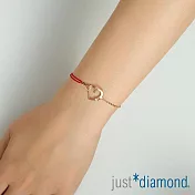 【Just Diamond】Rosy wishes-愛心 鑽石手鍊