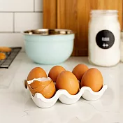 《NOW》6格石陶蛋盒 - 雲白