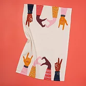 《danica》Jubilee純棉擦拭布 - 友愛手勢71x46cm