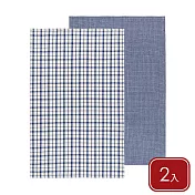 《NOW》擦拭布2入(藏青格紋71x46cm) | 廚房抹布 清潔布 擦拭布 茶巾