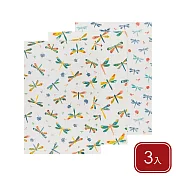 《NOW》純棉擦拭布3入 - 水靈蜻蜓76x51cm