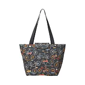 《NOW》摺疊肩背托特保冷袋 - 復古單車