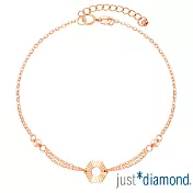【Just Diamond】閃閃密語 18K玫瑰金手鍊(網路限定)