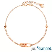 【Just Diamond】環愛 18K玫瑰金手鍊(網路限定)