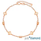 【Just Diamond】閃閃花語 18K玫瑰金手鍊(網路限定)