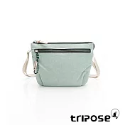 tripose LIGHTMOOD微皺尼龍輕巧雙層斜背小包 薄荷綠