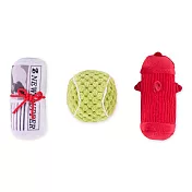 ZippyPaws 小小運動員-迷你網球&消防栓&報紙 | 狗狗玩具 寵物玩具 發聲玩具 毛絨玩具