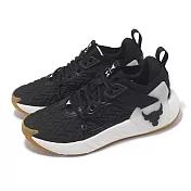 Under Armour 訓練鞋 Project Rock 6 女鞋 黑 白 膠底 巨石強森 交叉訓練 運動鞋 UA 3026535002 24cm BLACK/WHITE