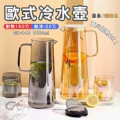 【GlassKing】GK-846 1800ml 歐式冷水壺 玻璃冷水壺 耐熱泡茶壺 #304不鏽鋼過濾片 大容量冷水壺 琥珀色