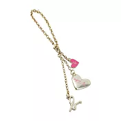 agnes b. 立體愛心吊飾- 桃