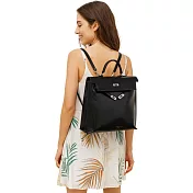 【ZENDAR】台灣總代理 限量1折 頂級小牛皮手提包後背包 維多利亞系列 全新專櫃展示品 黑色