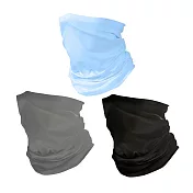 台灣製耳掛式涼感防曬面罩 超值三入組(3色任選) 黑+灰+藍各一