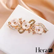 【Hera 赫拉】優雅淑女百搭水鑽髮夾 三朵花
