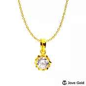JoveGold漾金飾 主角光環黃金墜子  送玫瑰鋼項鍊