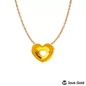 JoveGold漾金飾 心動第六感黃金墜子  送玫瑰鋼項鍊