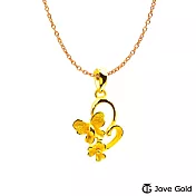 JoveGold漾金飾 幸福旅程黃金墜子  送玫瑰鋼項鍊