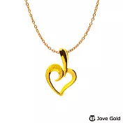 JoveGold漾金飾 深植入心黃金墜子  送玫瑰鋼項鍊