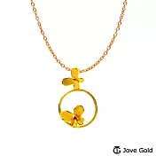 JoveGold漾金飾 蝶之舞曲黃金墜子  送黃鋼項鍊