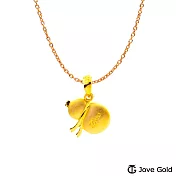 JoveGold漾金飾 福祿滿滿黃金墜子  送玫瑰鋼項鍊