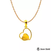 JoveGold漾金飾 勇敢去愛黃金墜子  送玫瑰鋼項鍊