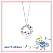 STORY故事銀飾-Sanrio學院Mix系列-Pompompurin布丁狗晶鑽純銀項鍊