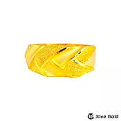 JoveGold漾金飾 刻愛黃金男戒指