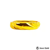 JoveGold漾金飾 愛河黃金男戒指