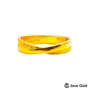 JoveGold漾金飾 愛交錯黃金男戒指