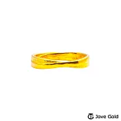 JoveGold漾金飾 愛交錯黃金女戒指