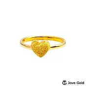 JoveGold漾金飾 心中有你黃金戒指