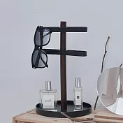 【H&R安室家】簡約木紋飾品小物收納架 置物架 BM02A 白色