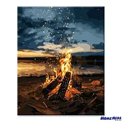[HOMEHERE] DIY數字油畫/ 海邊柴火