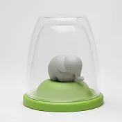 QUALY 雙層附蓋玻璃杯 (小象)